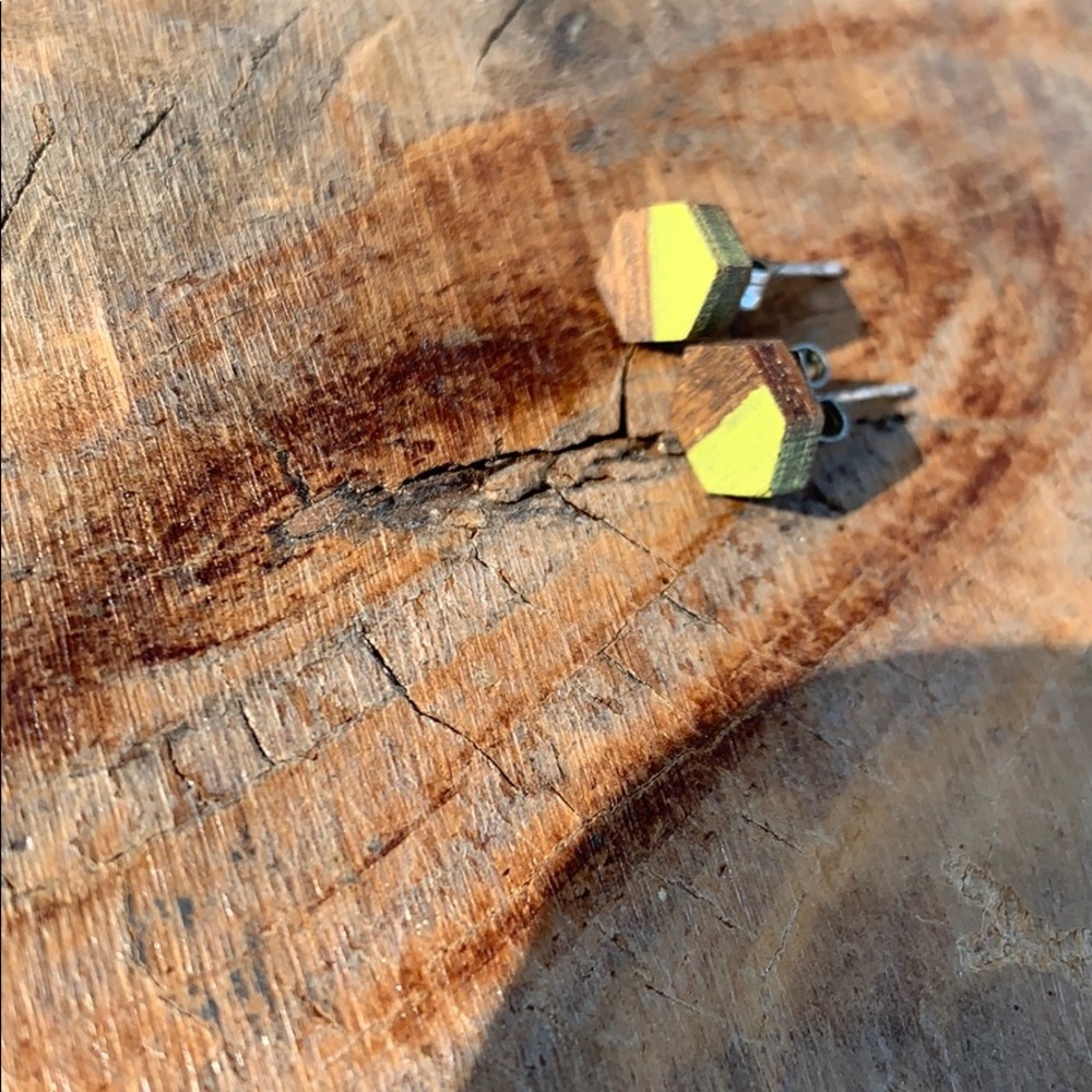 Wooden Stud Earrings
